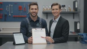 Commercial plumbing maintenance checklist visual for Port Clinton property managers